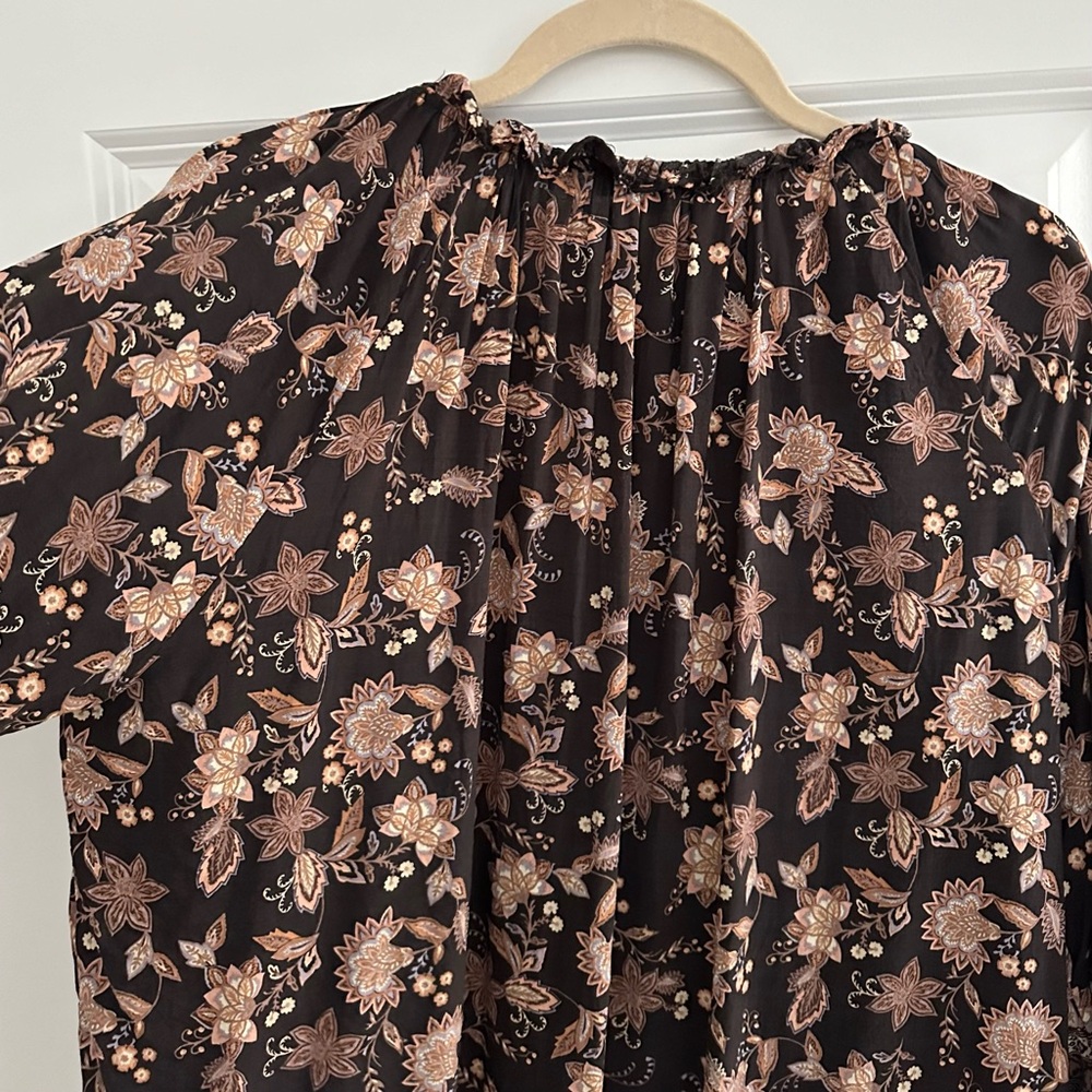 Floral Paisley Print Boho Peasant Blouse - Picture 13 of 17